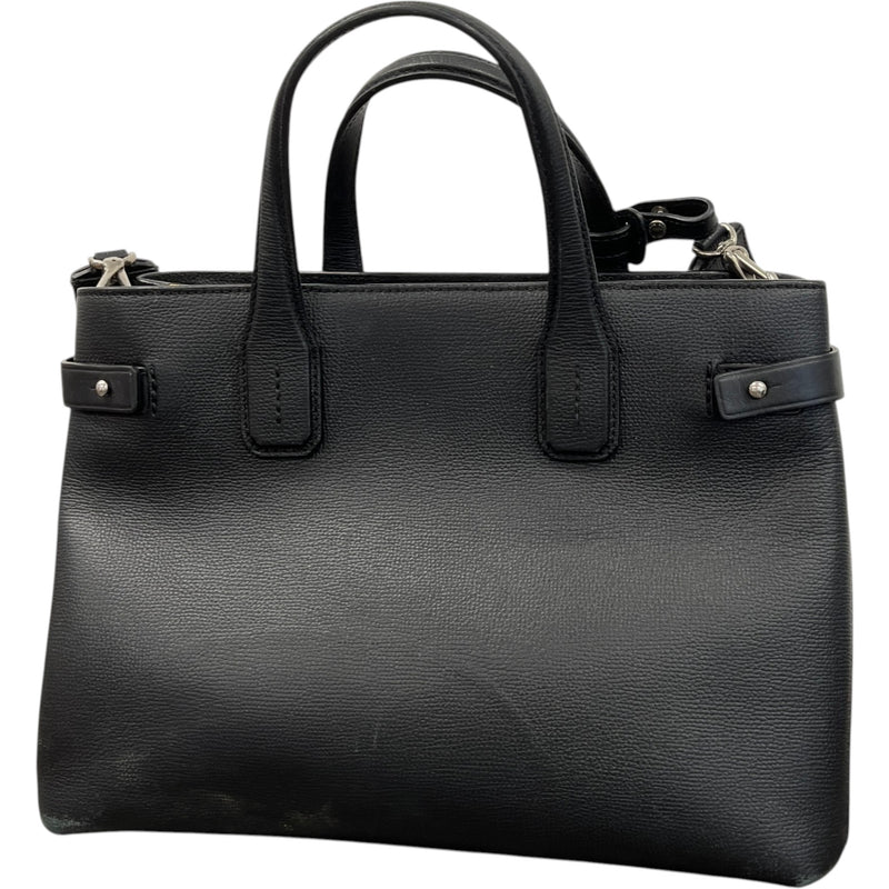 Women's Medium Banner Tote Handbag Black