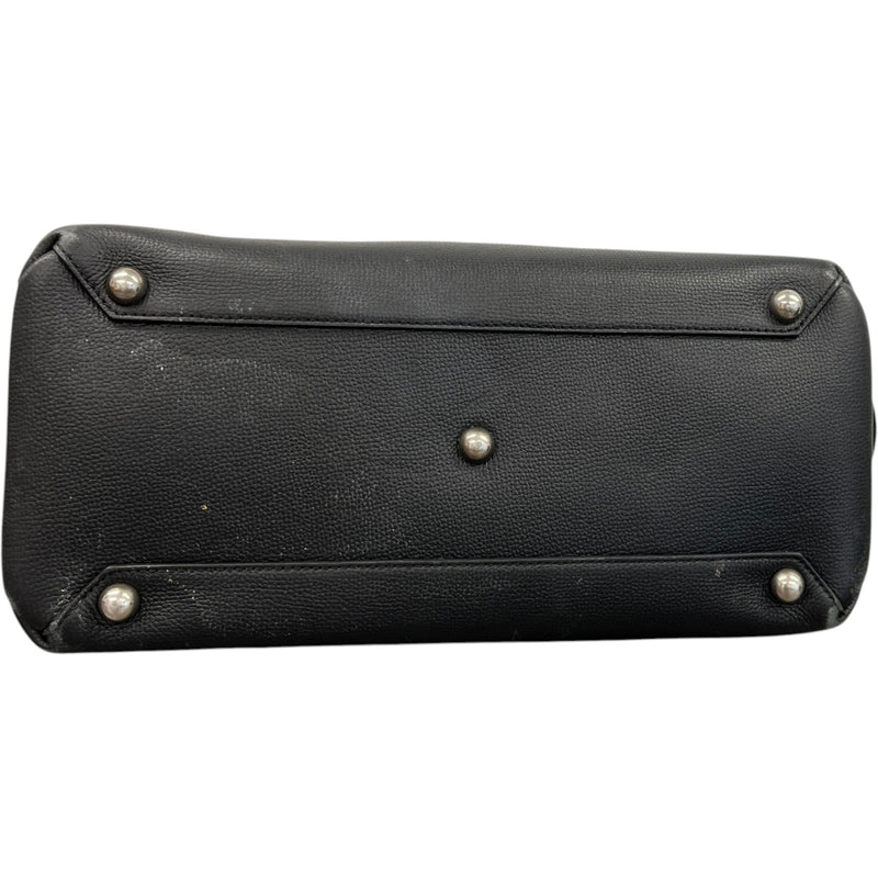 Women's Medium Banner Tote Handbag Black