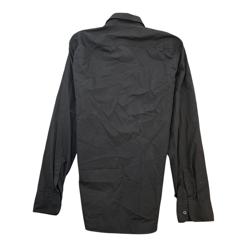 Men's Signature Plague Logo Long Sleeve Shirt Black Size S