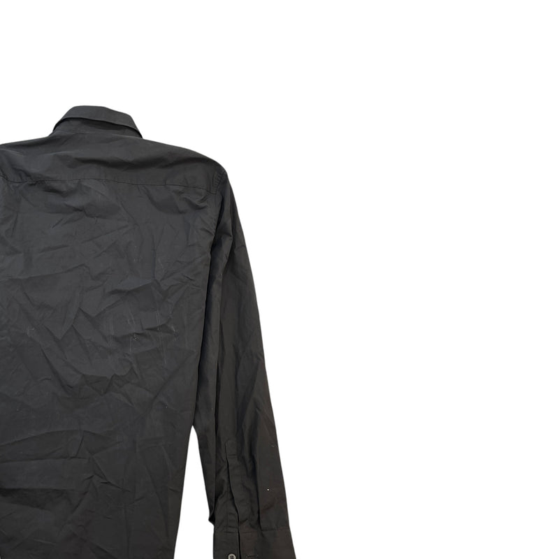 Men's Signature Plague Logo Long Sleeve Shirt Black Size S