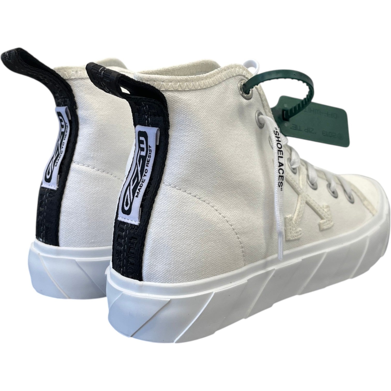 Men's Vulcanised High Trainers White Size EU 40 / UK 6 - Photo 7