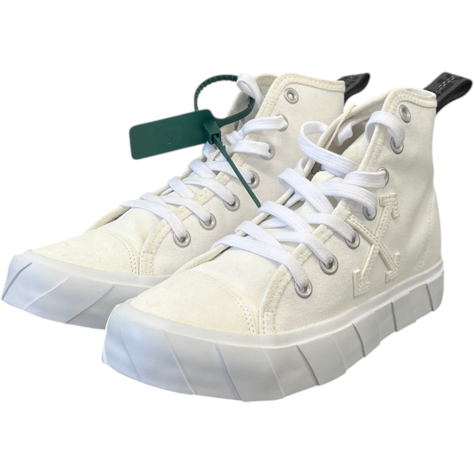 Men's Vulcanised High Trainers White Size EU 40 / UK 6 - Photo 8