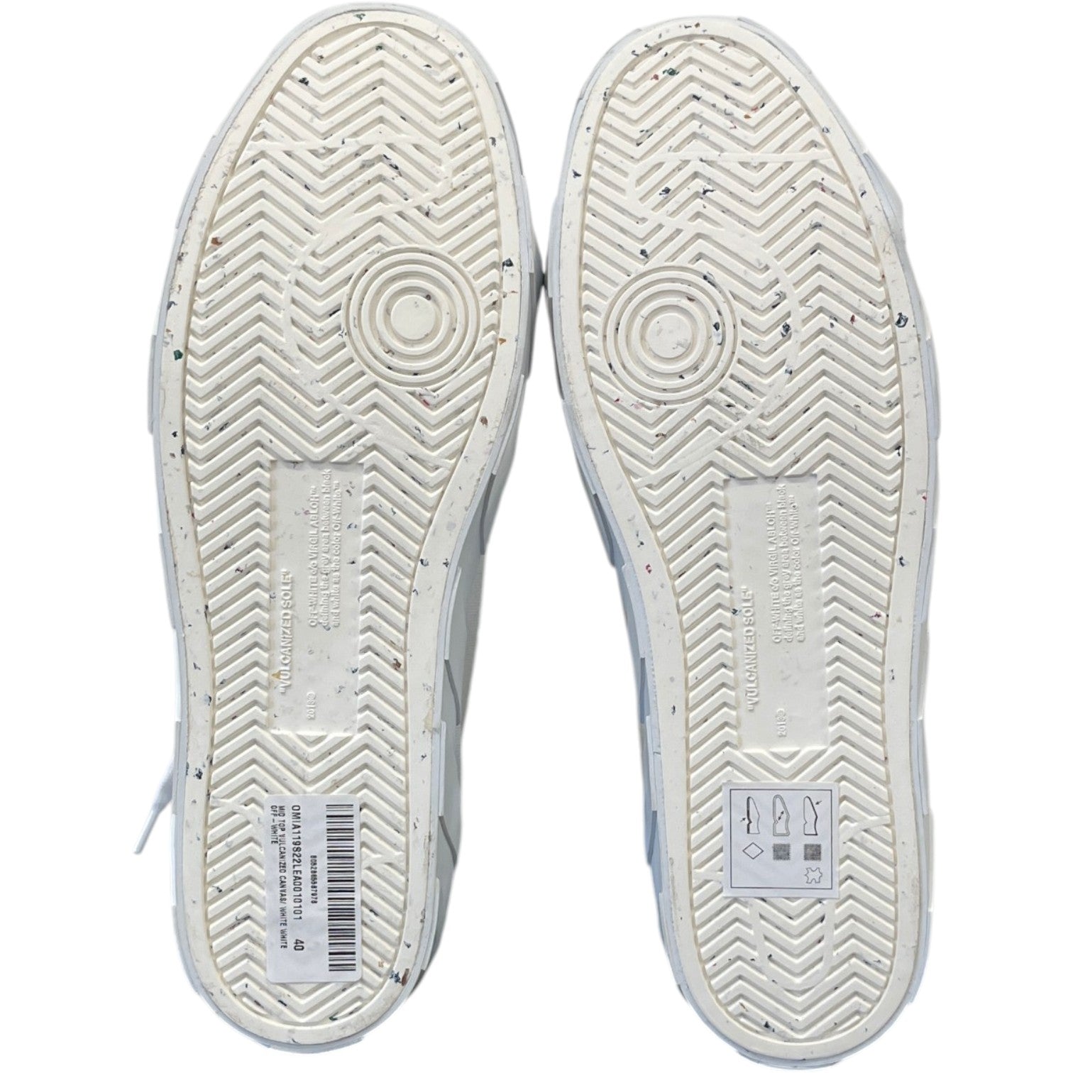 Men's Vulcanised High Trainers White Size EU 40 / UK 6 - Photo 9