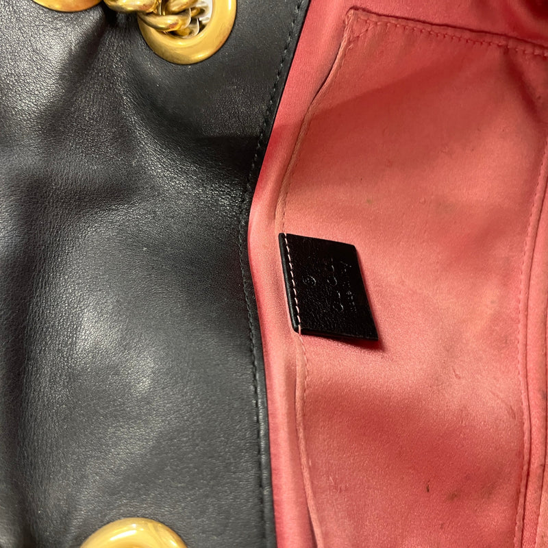 Women's Gg Marmont Velvet Small Bag Black