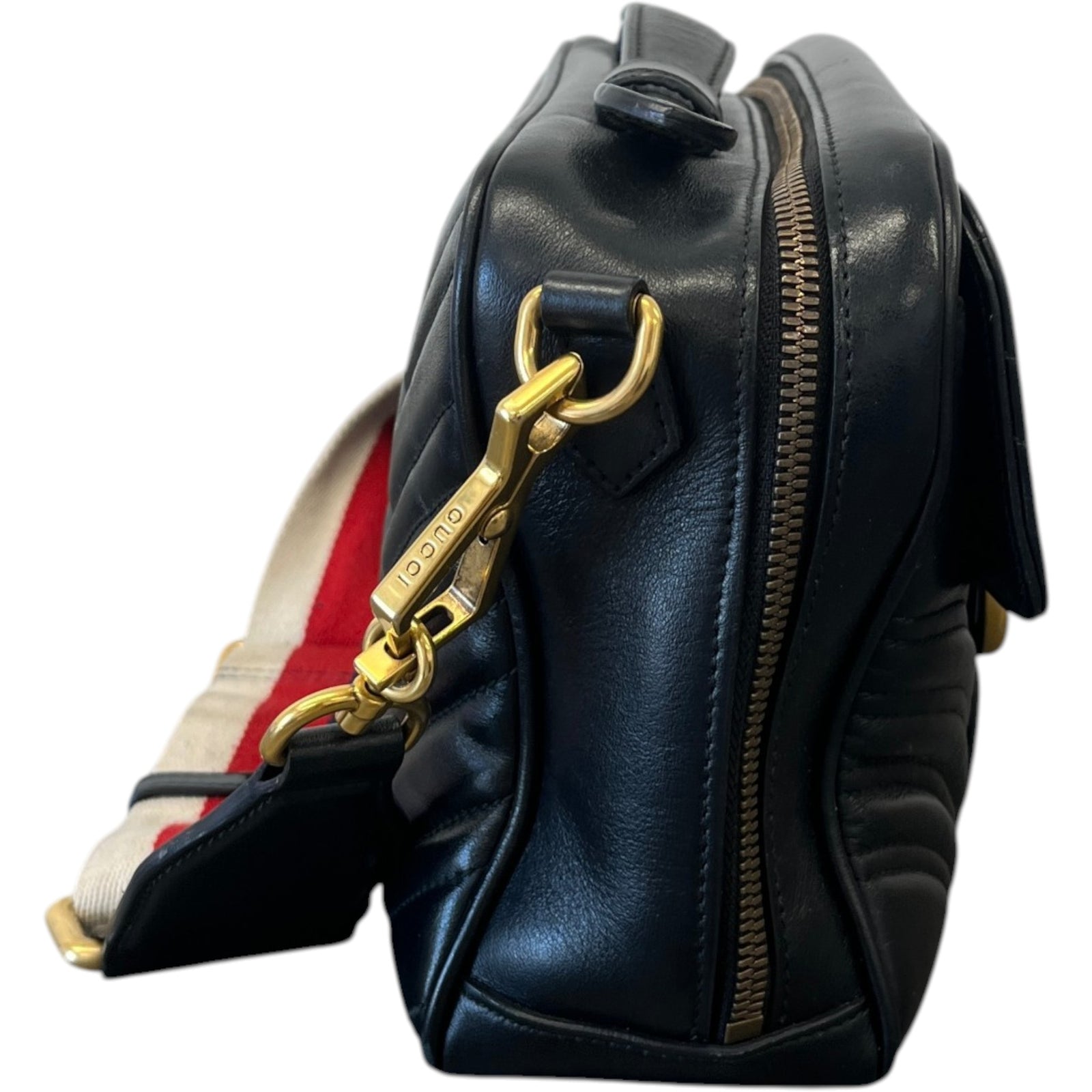 Women's GG Marmont Top Handle Bag Black - Photo 5