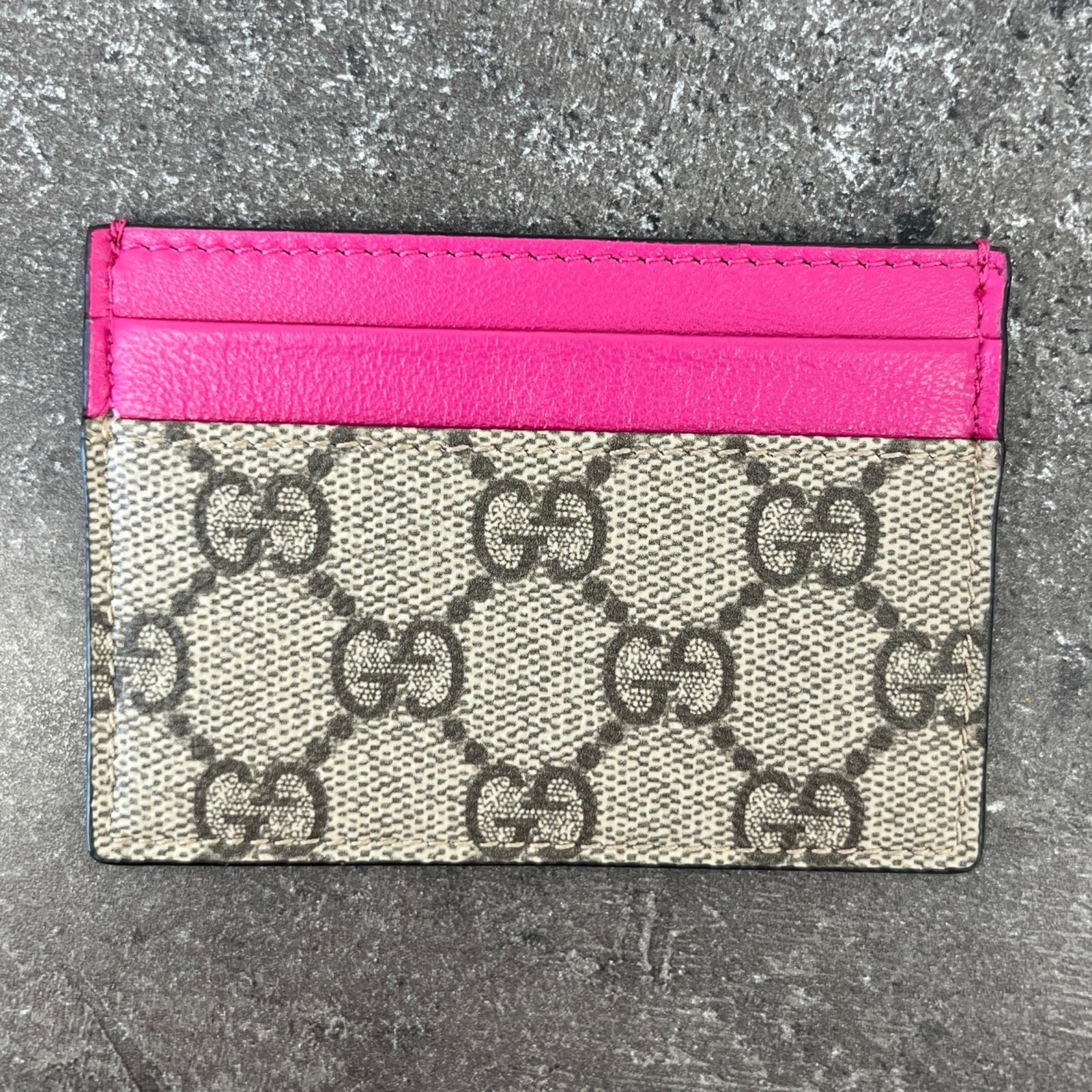 Women's Gg Supreme Card Holder Beige - Photo 8