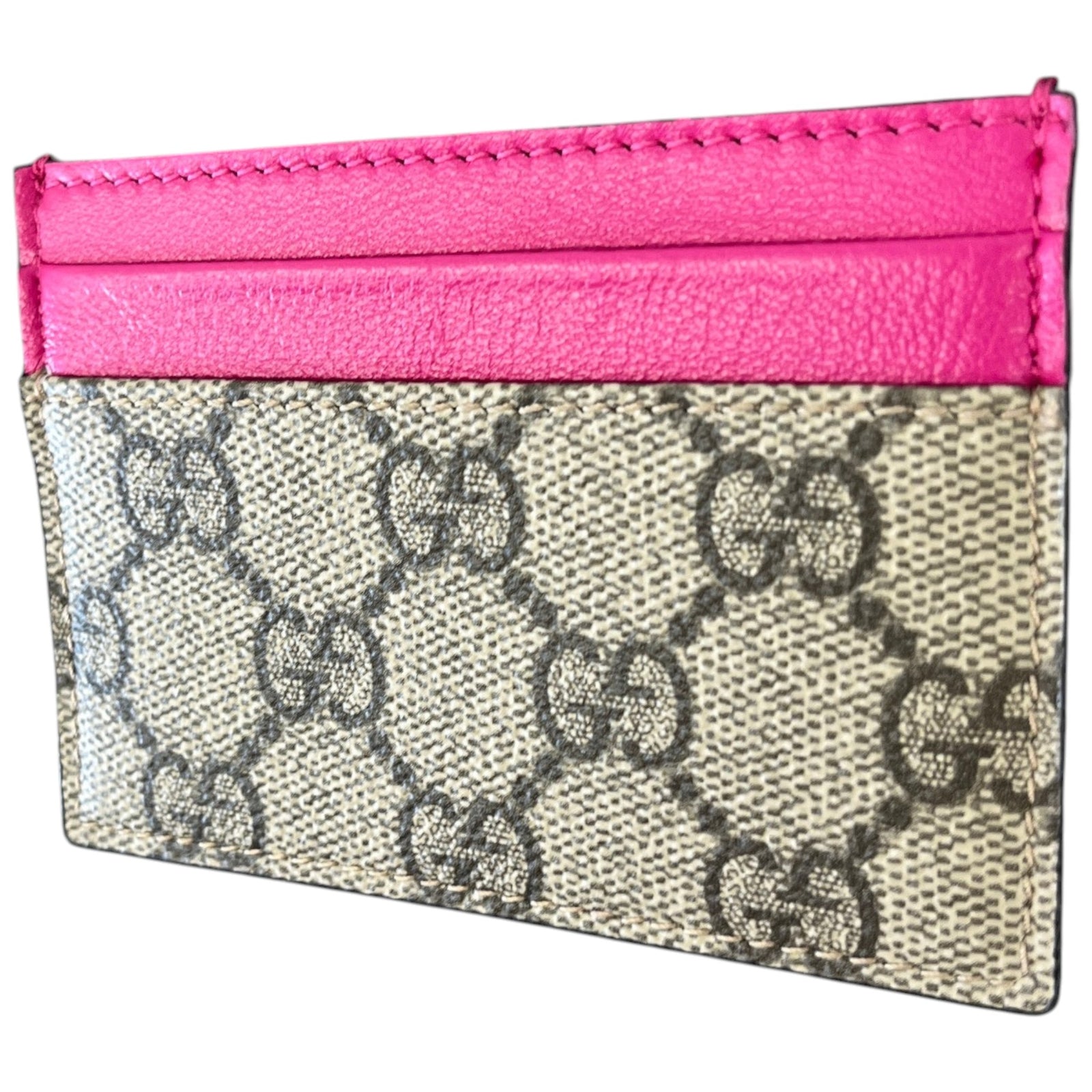 Women's Gg Supreme Card Holder Beige - Photo 3
