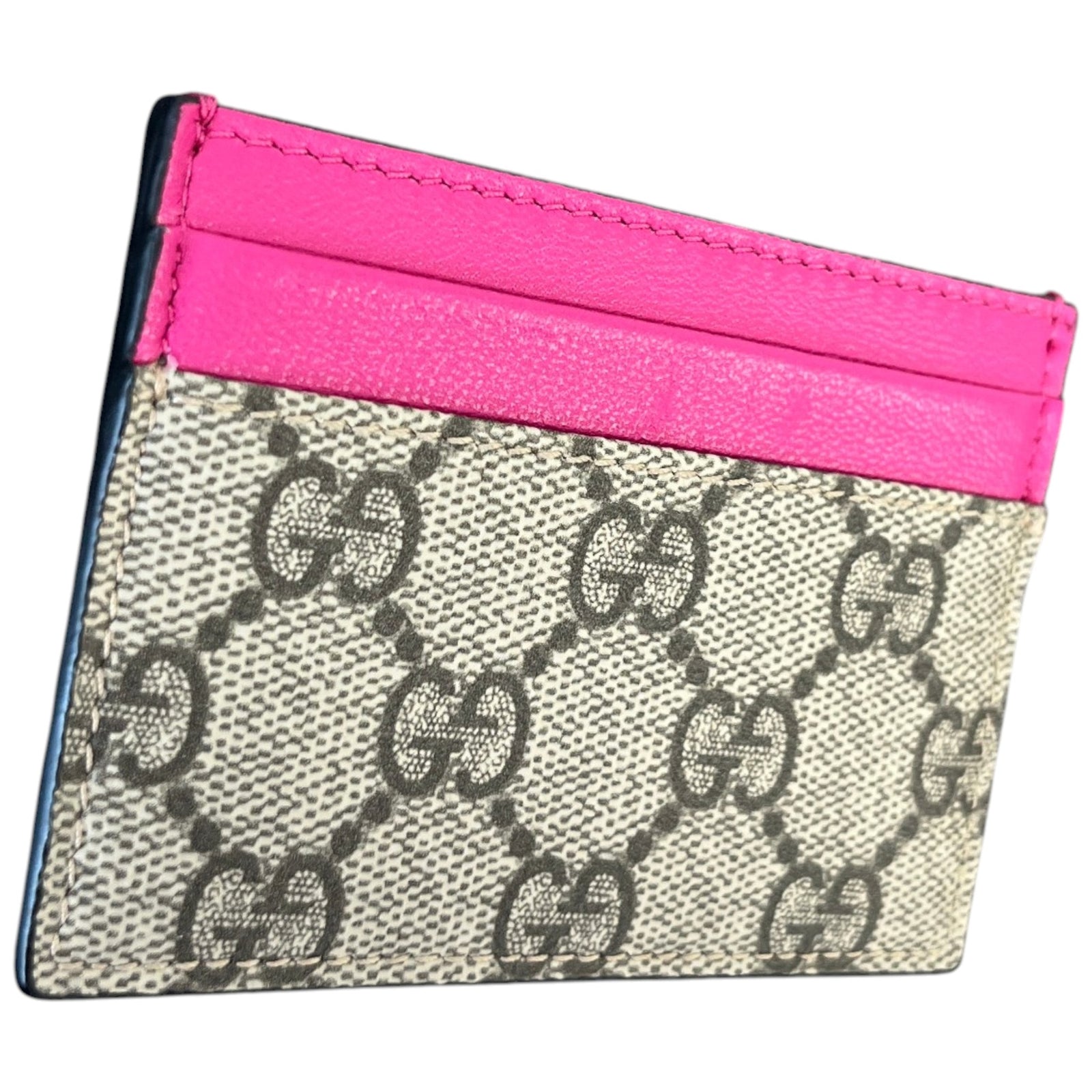Women's Gg Supreme Card Holder Beige - Photo 4