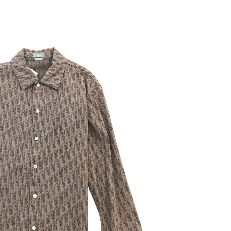 Men's Oblique OverShirt Brown Size M