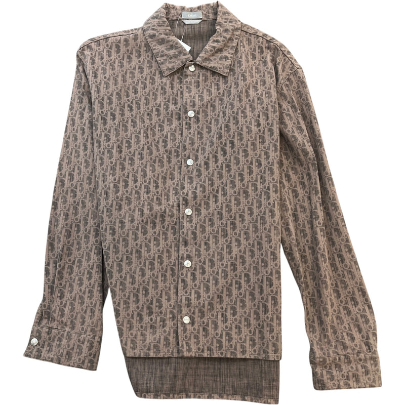 Men's Oblique OverShirt Brown Size M