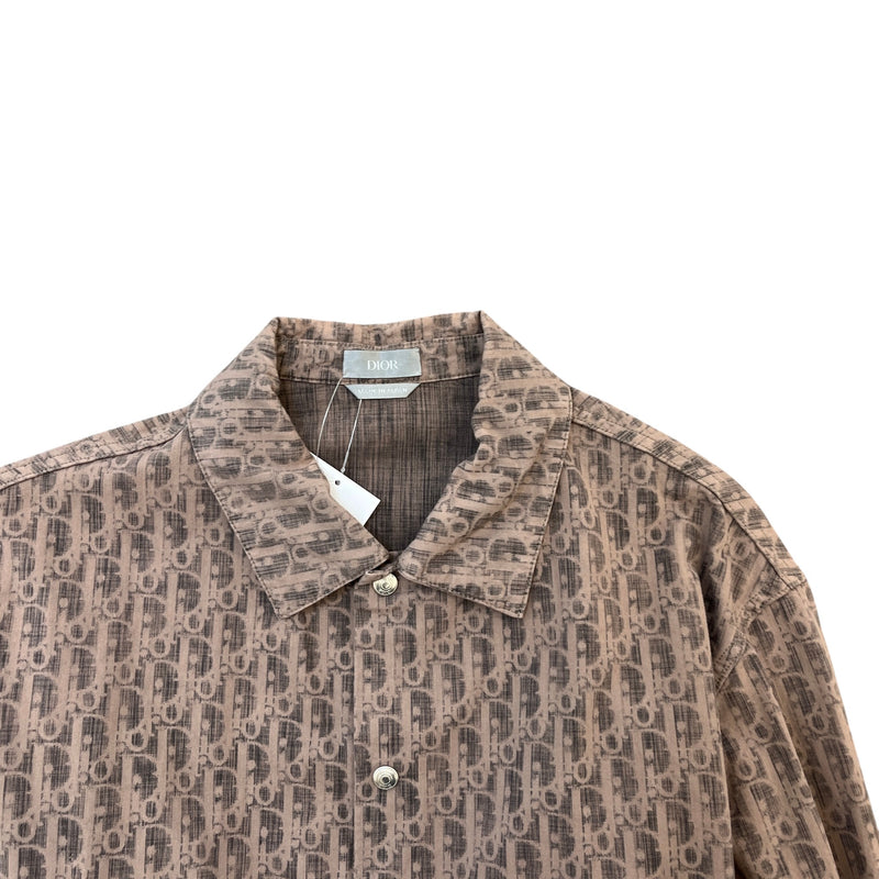 Men's Oblique OverShirt Brown Size M