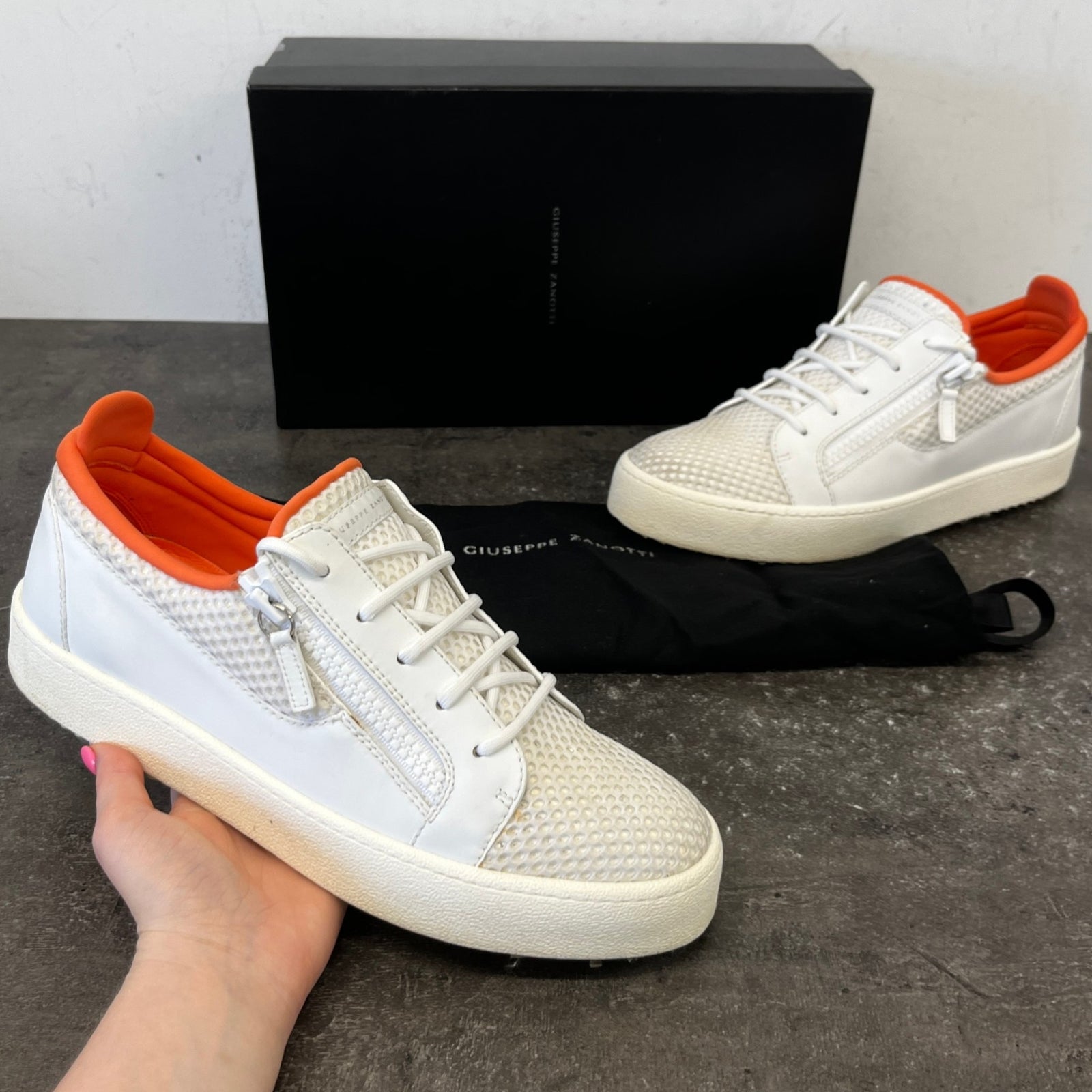 Men's Gail Low Trainers White Size EU 44 / UK 10 - Photo 12