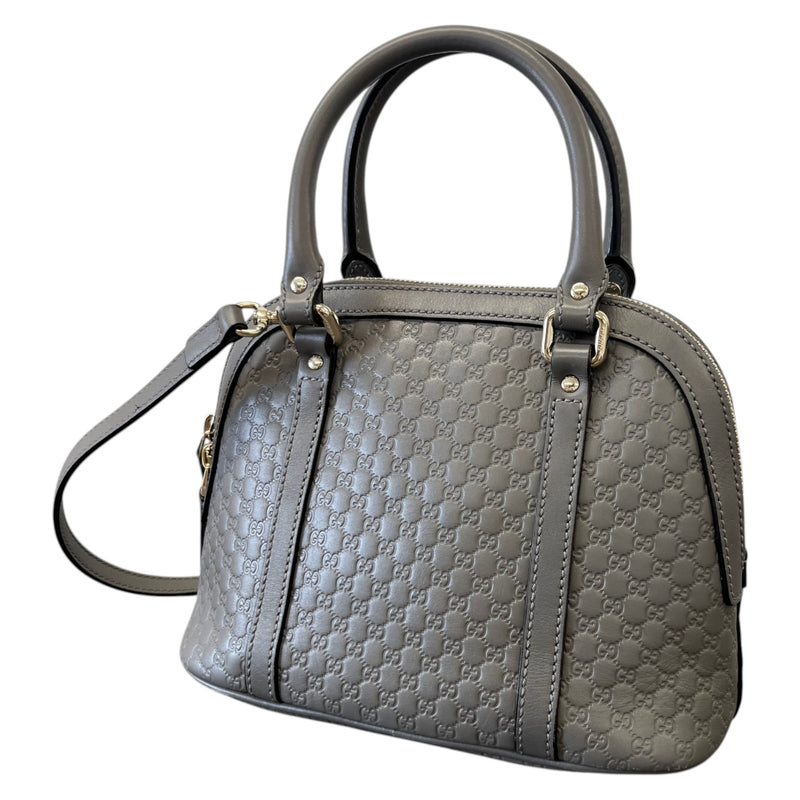 Women's Microguccissima Mini Dome Handbag Grey