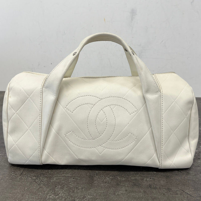 Women's All Day Long Bowler Travel Bag White