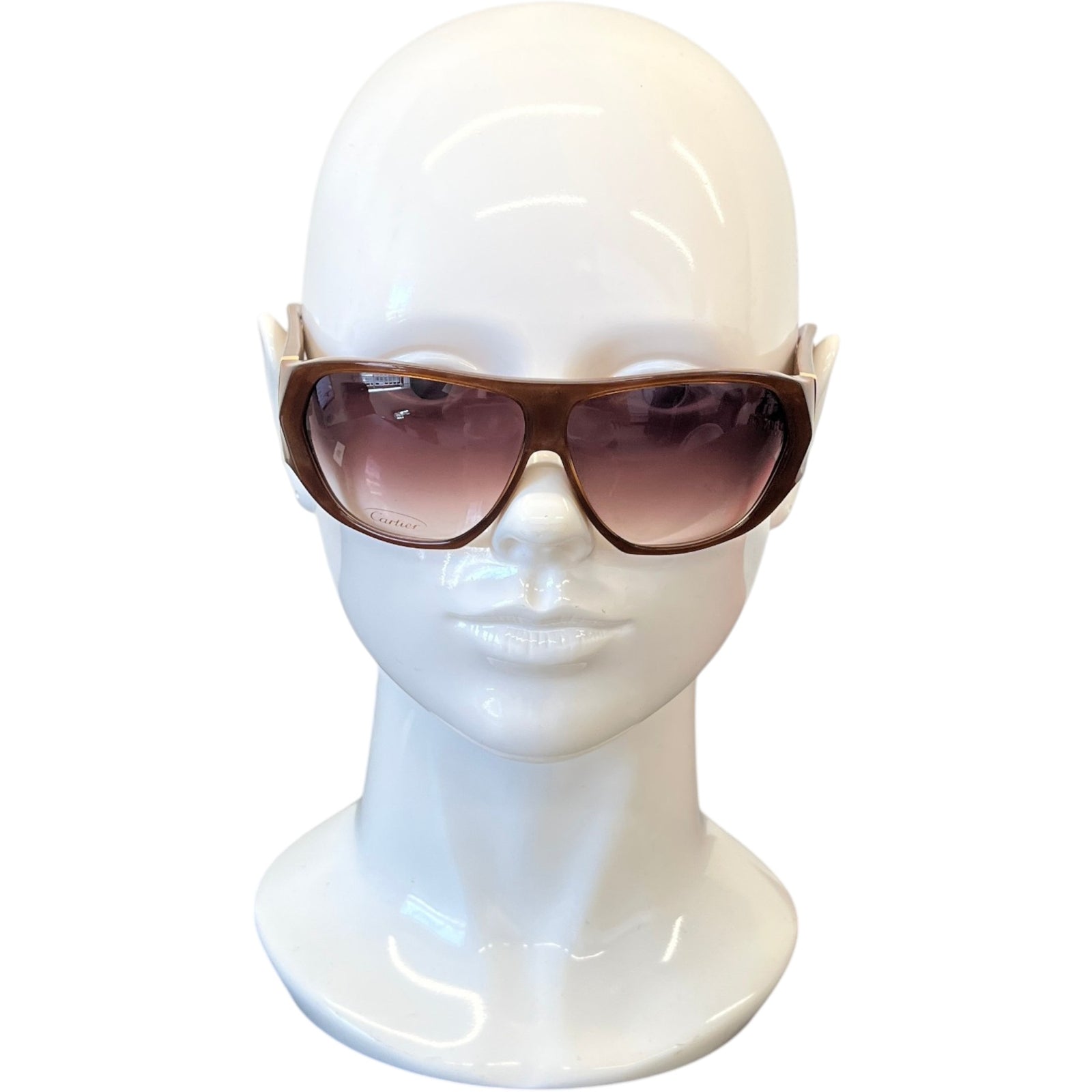 Women's Oversized Logo Sunglasses Brown - Photo 2