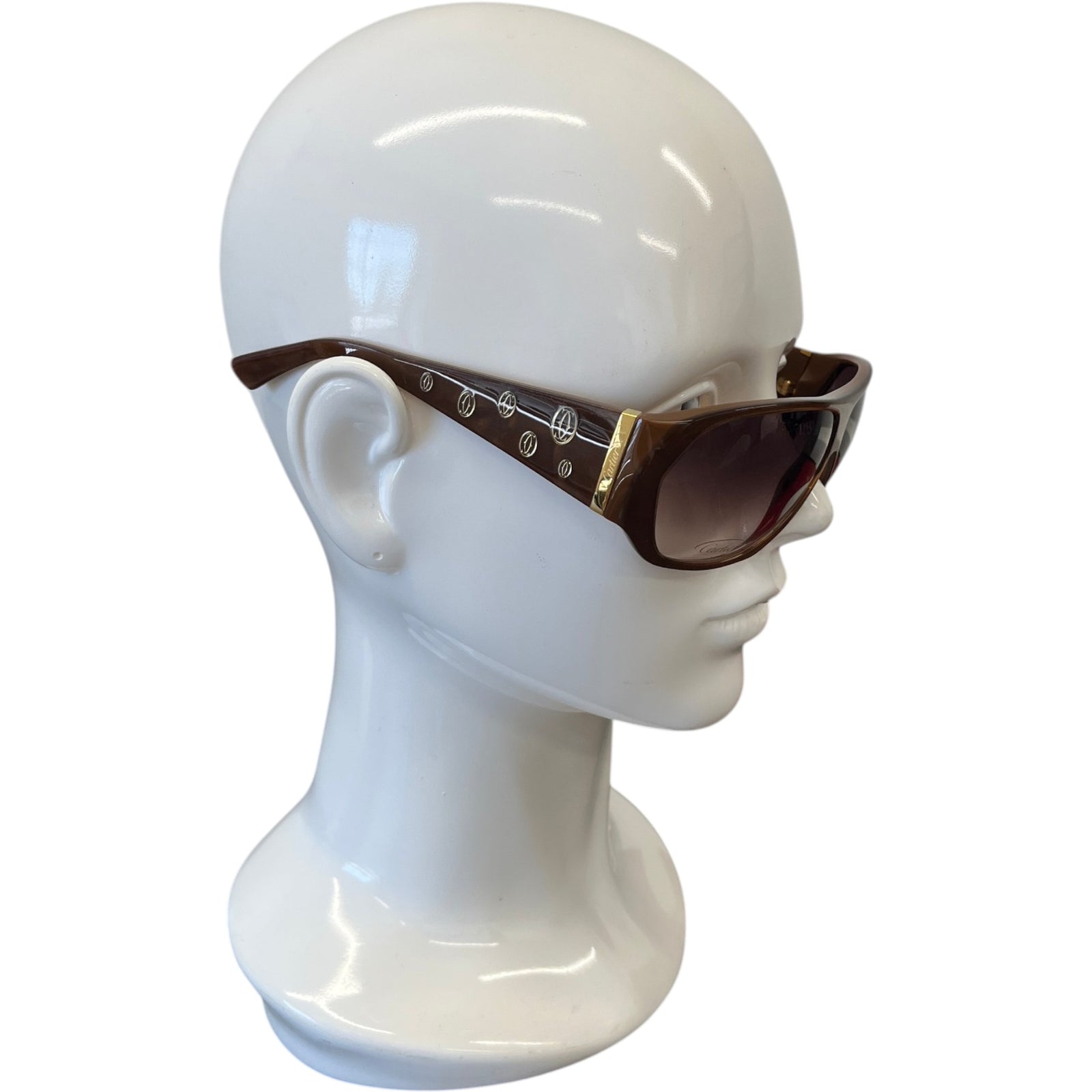Women's Oversized Logo Sunglasses Brown - Photo 3