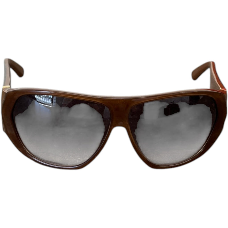 Women's Oversized Logo Sunglasses Brown