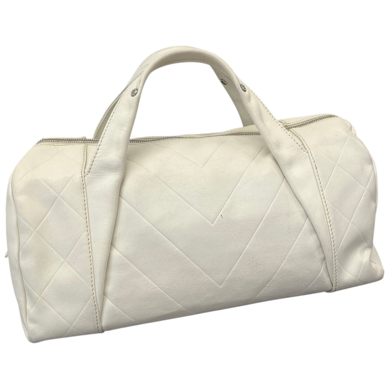 Women's All Day Long Bowler Travel Bag White