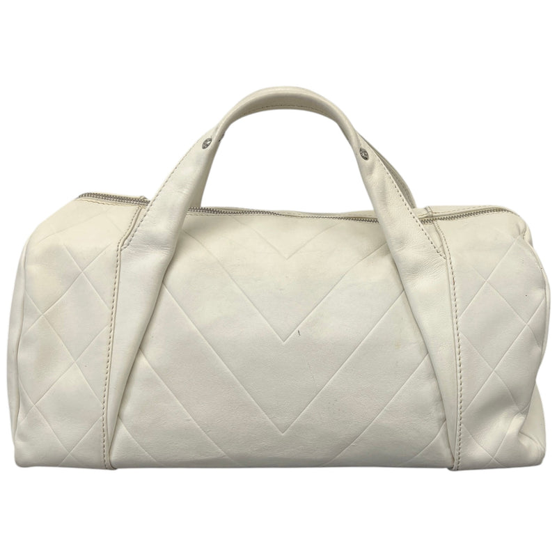Women's All Day Long Bowler Travel Bag White