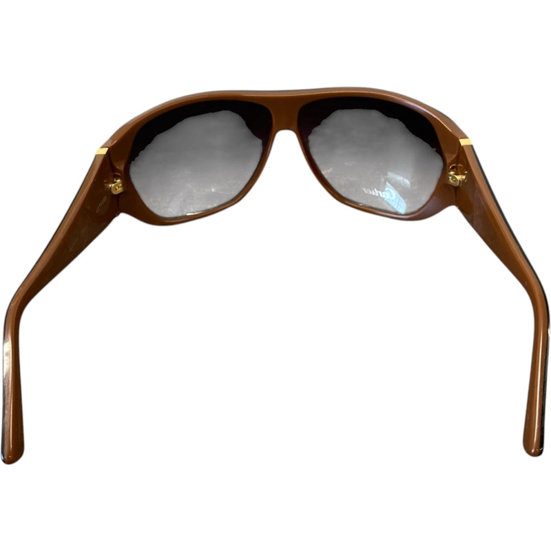 Women's Oversized Logo Sunglasses Brown