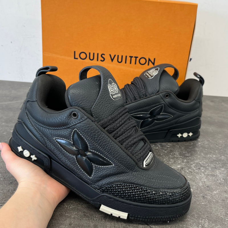 Men's Lv Skate Low Trainers Black Size EU 41.5 / UK 7.5