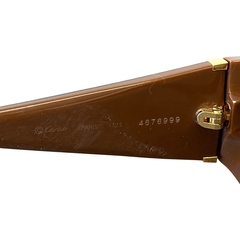 Women's Oversized Logo Sunglasses Brown