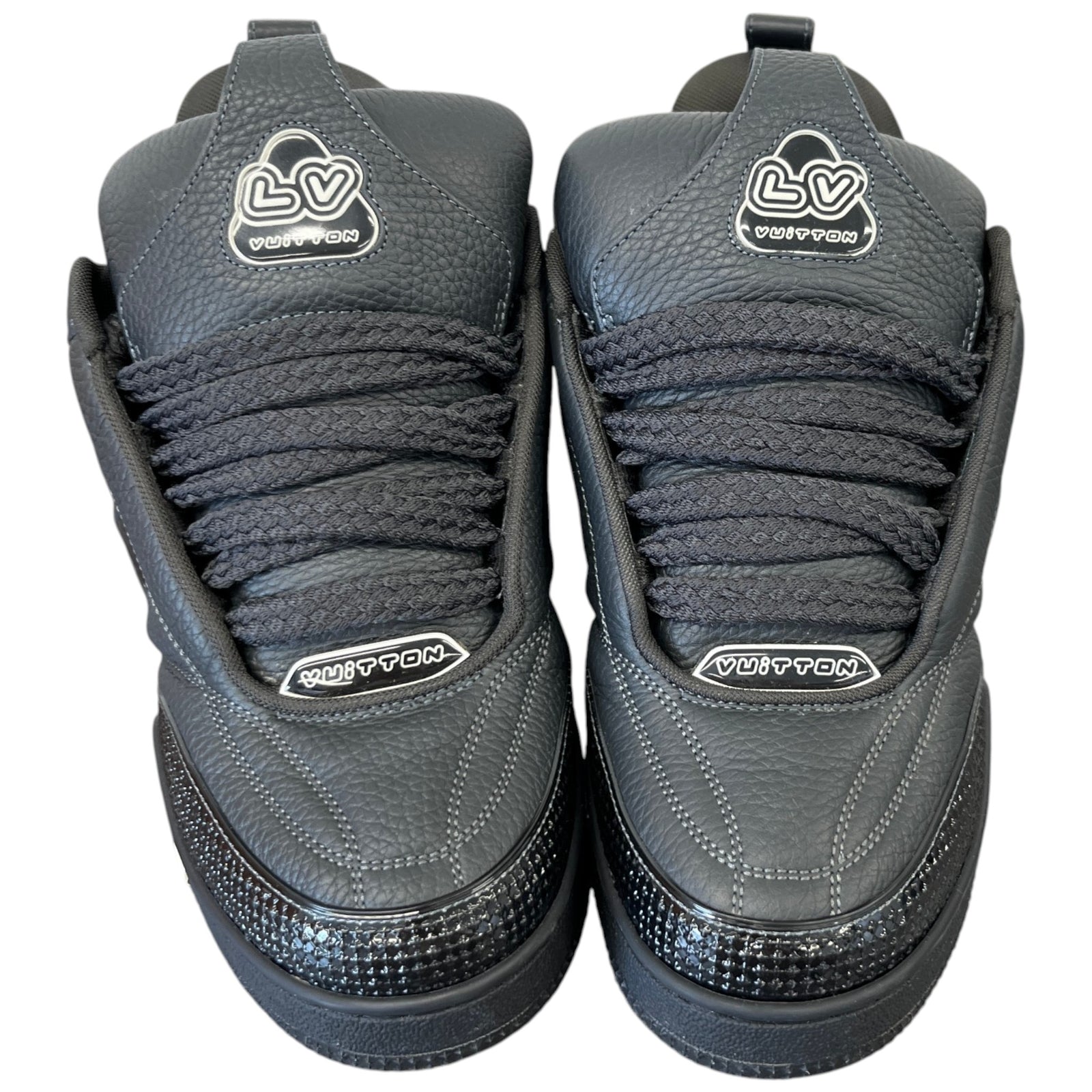 Men's Lv Skate Low Trainers Black Size EU 41.5 / UK 7.5 - Photo 6