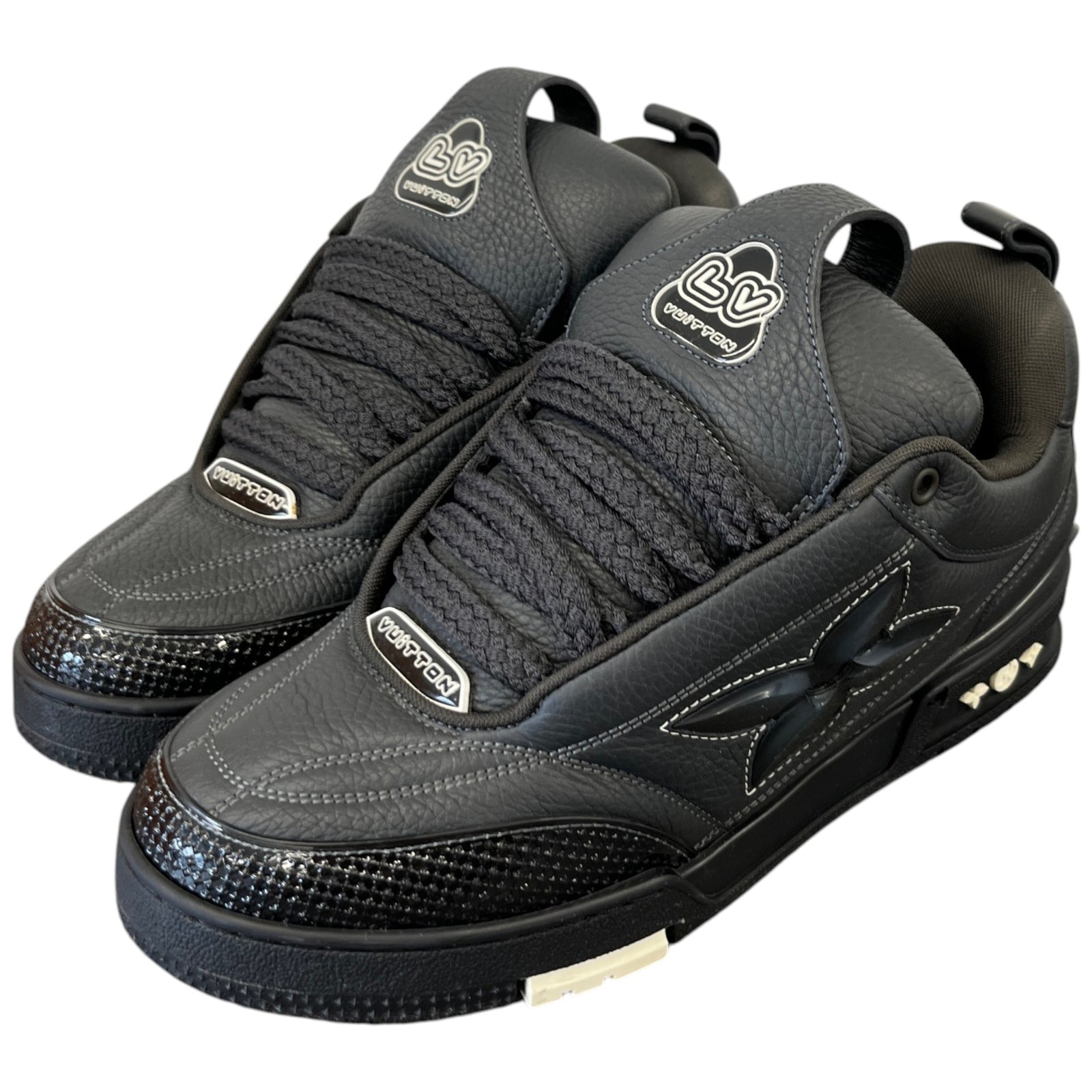 Men's Lv Skate Low Trainers Black Size EU 41.5 / UK 7.5 - Photo 9