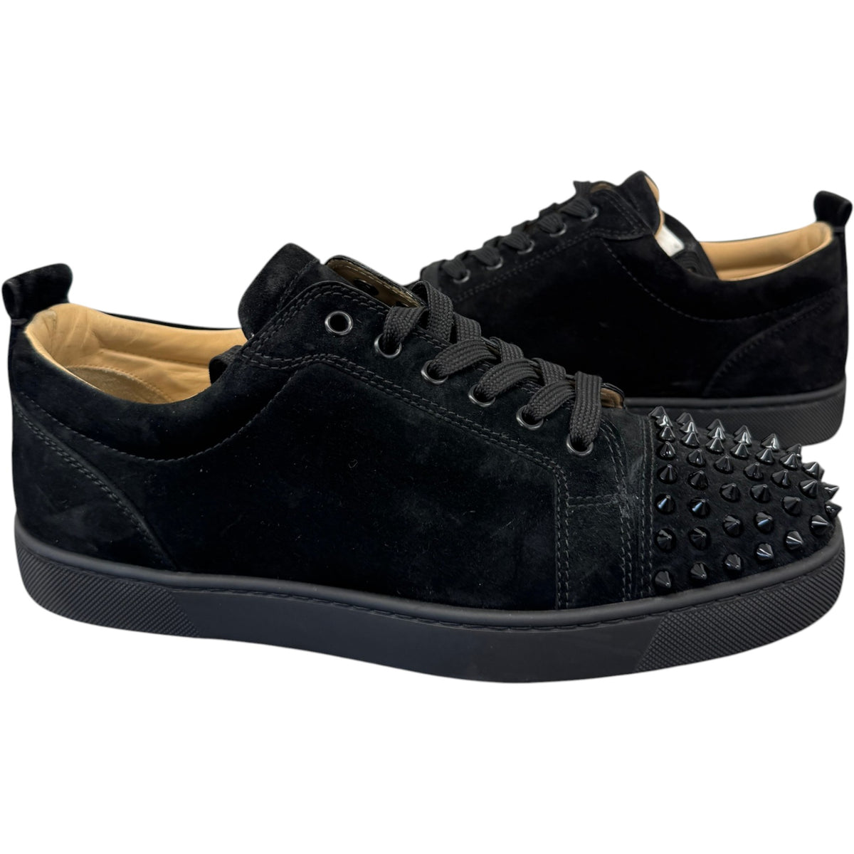 Men's Louis Junior Spikes Flat Low Trainers Black Size UK 8 / EU 42 - Photo 3