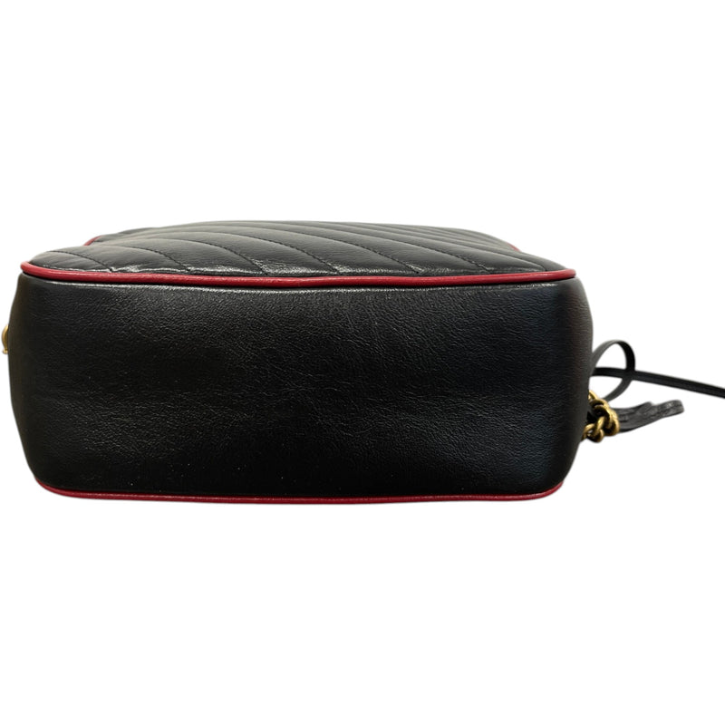Women's Small GG Marmont Torchon Bamboo Handbag Black