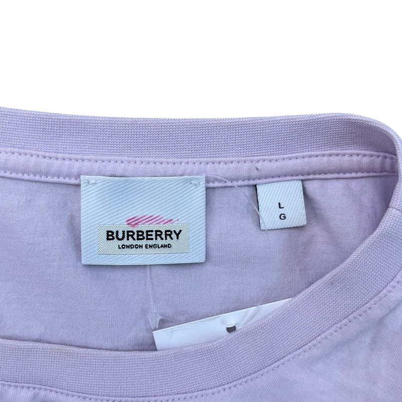 Men's Embroidered Logo T-Shirt Purple Size L