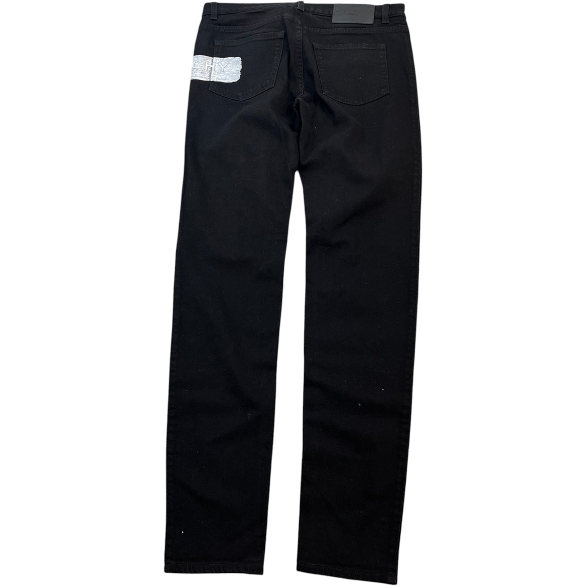 Men's Embossed Metallic Logo Jeans Black Size M / W32 - Photo 2