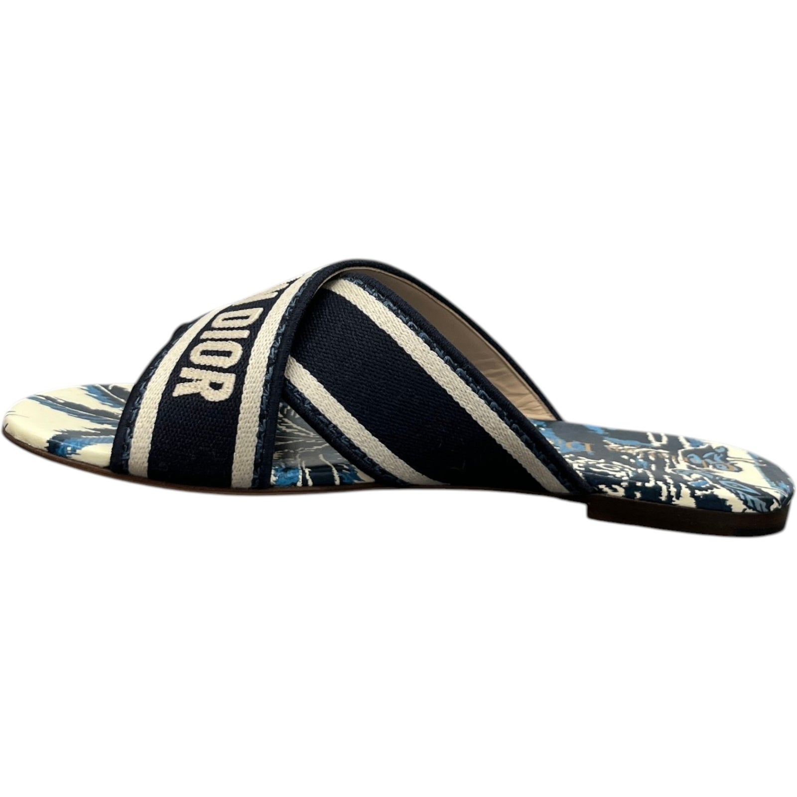 Women's Dway Criss Cross Slides Navy Size UK 3 / EU 36 - Photo 2