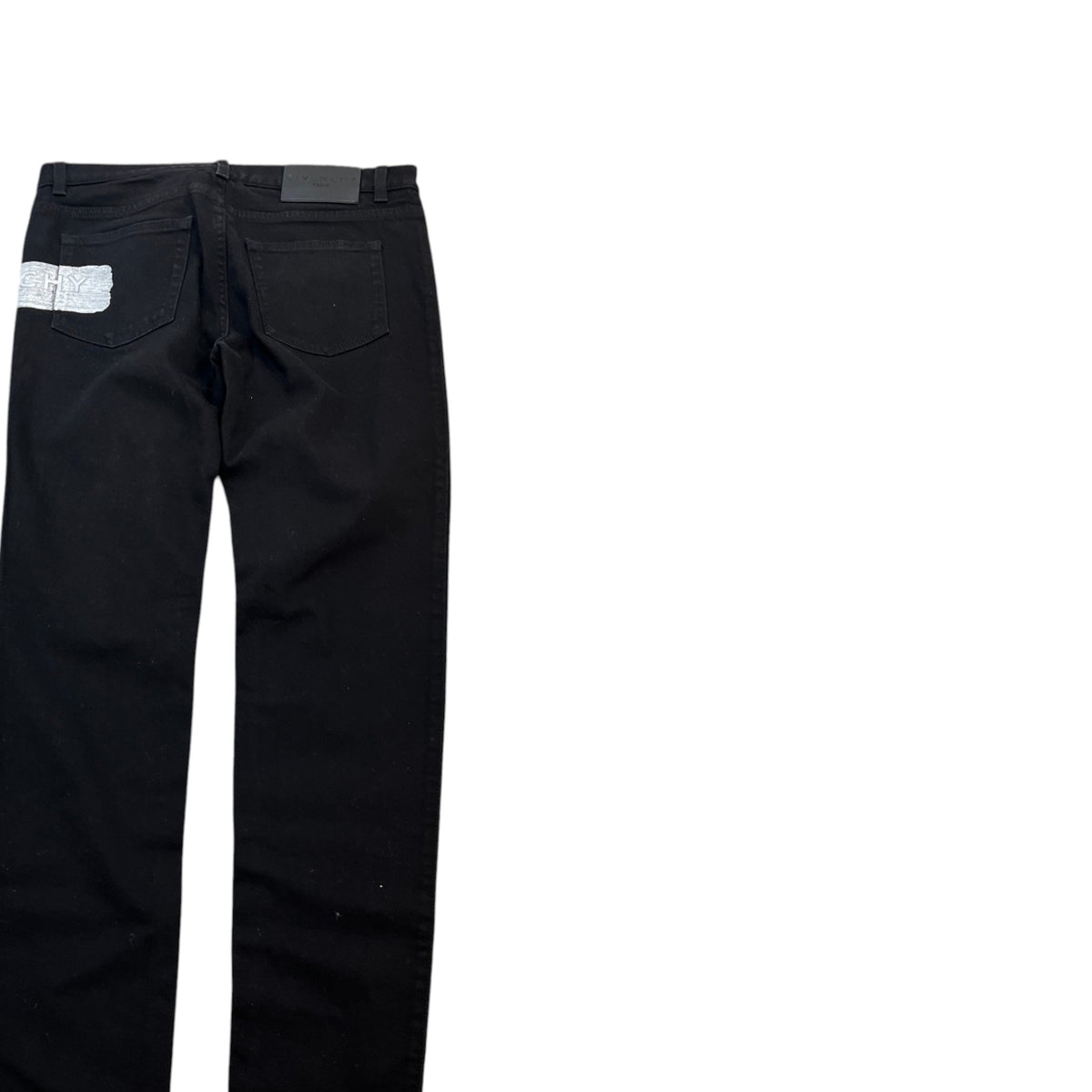 Men's Embossed Metallic Logo Jeans Black Size M / W32 - Photo 4