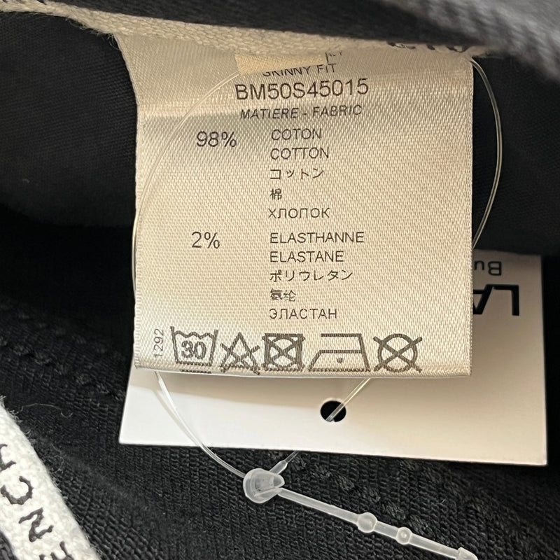 Men's Embossed Metallic Logo Jeans Black Size M / W32