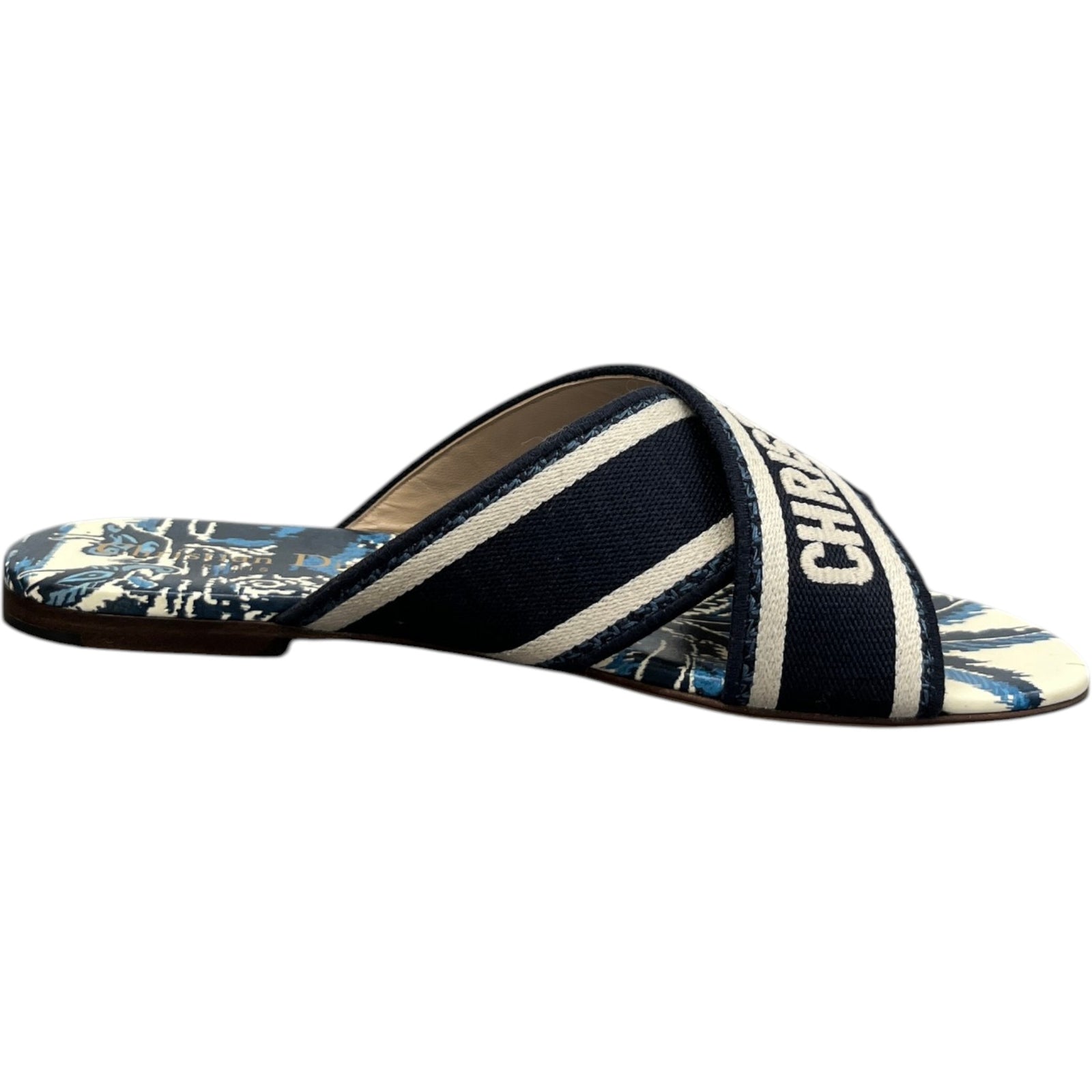 Women's Dway Criss Cross Slides Navy Size UK 3 / EU 36 - Photo 4