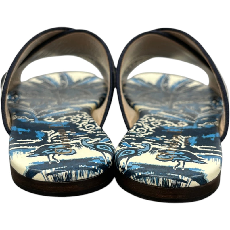 Women's Dway Criss Cross Slides Navy Size UK 3 / EU 36