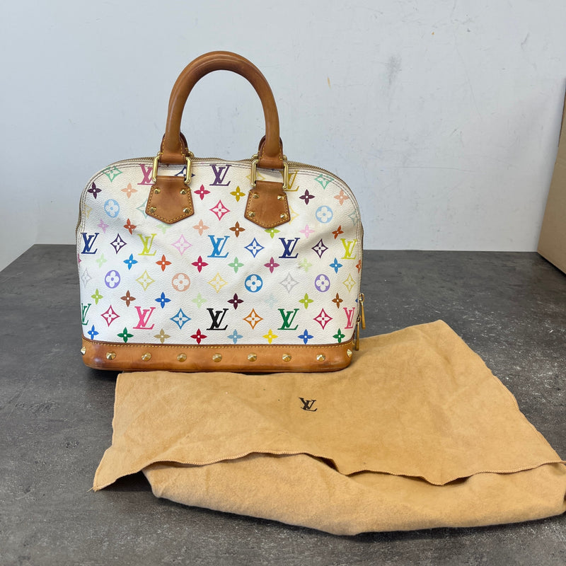 Women's Monogram Multicolour Alma PM Handbag White