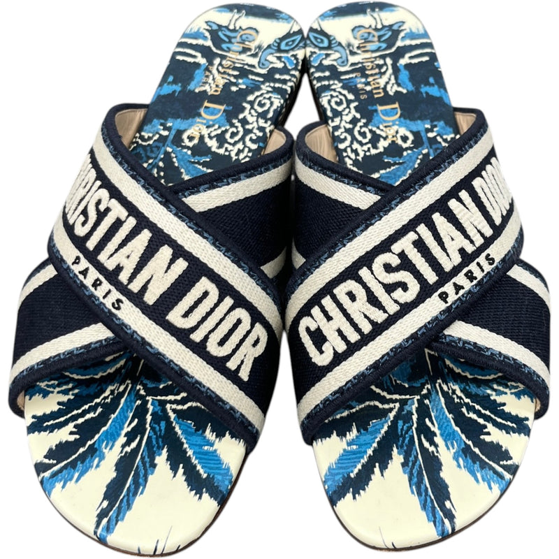 Women's Dway Criss Cross Slides Navy Size UK 3 / EU 36