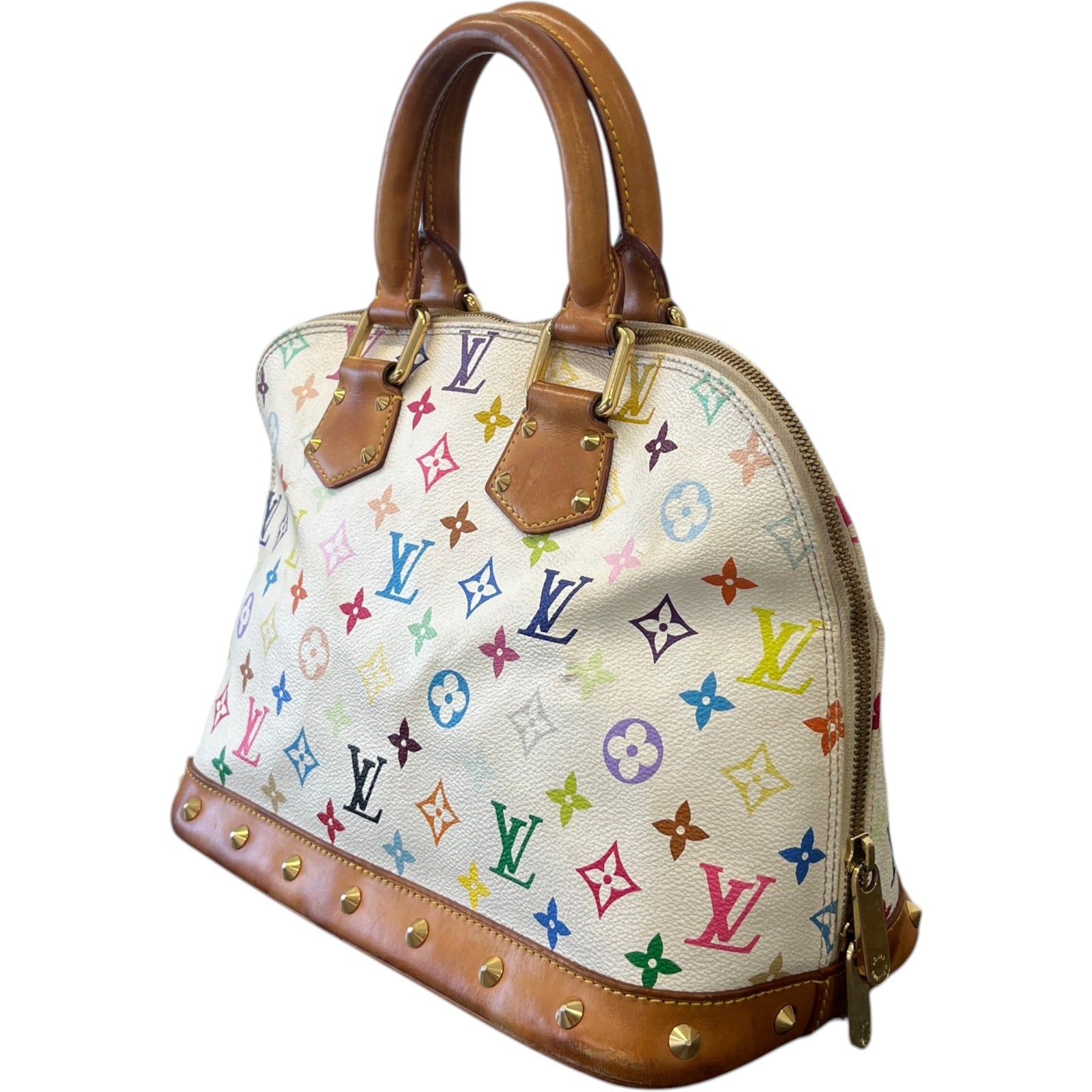 Women's Monogram Multicolour Alma PM Handbag White - Photo 2