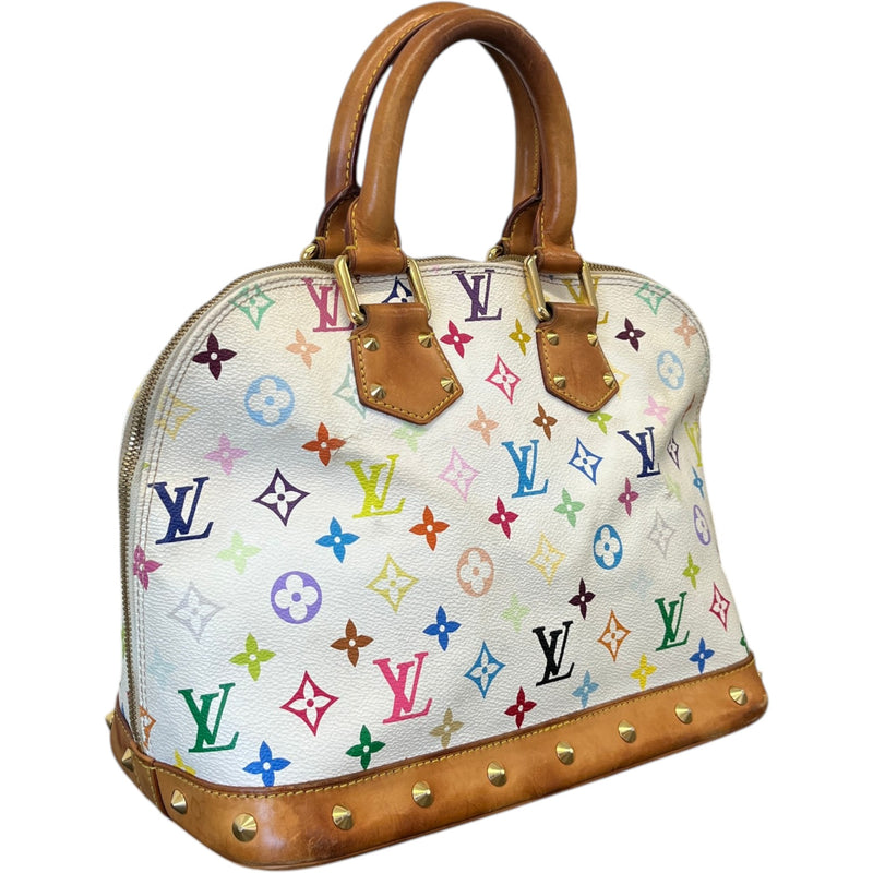 Women's Monogram Multicolour Alma PM Handbag White