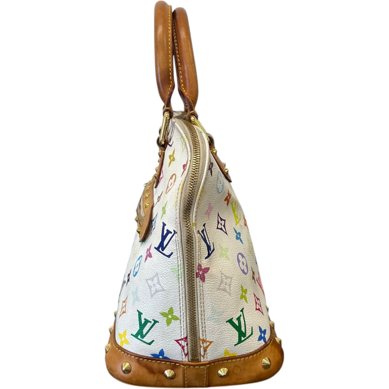 Women's Monogram Multicolour Alma PM Handbag White