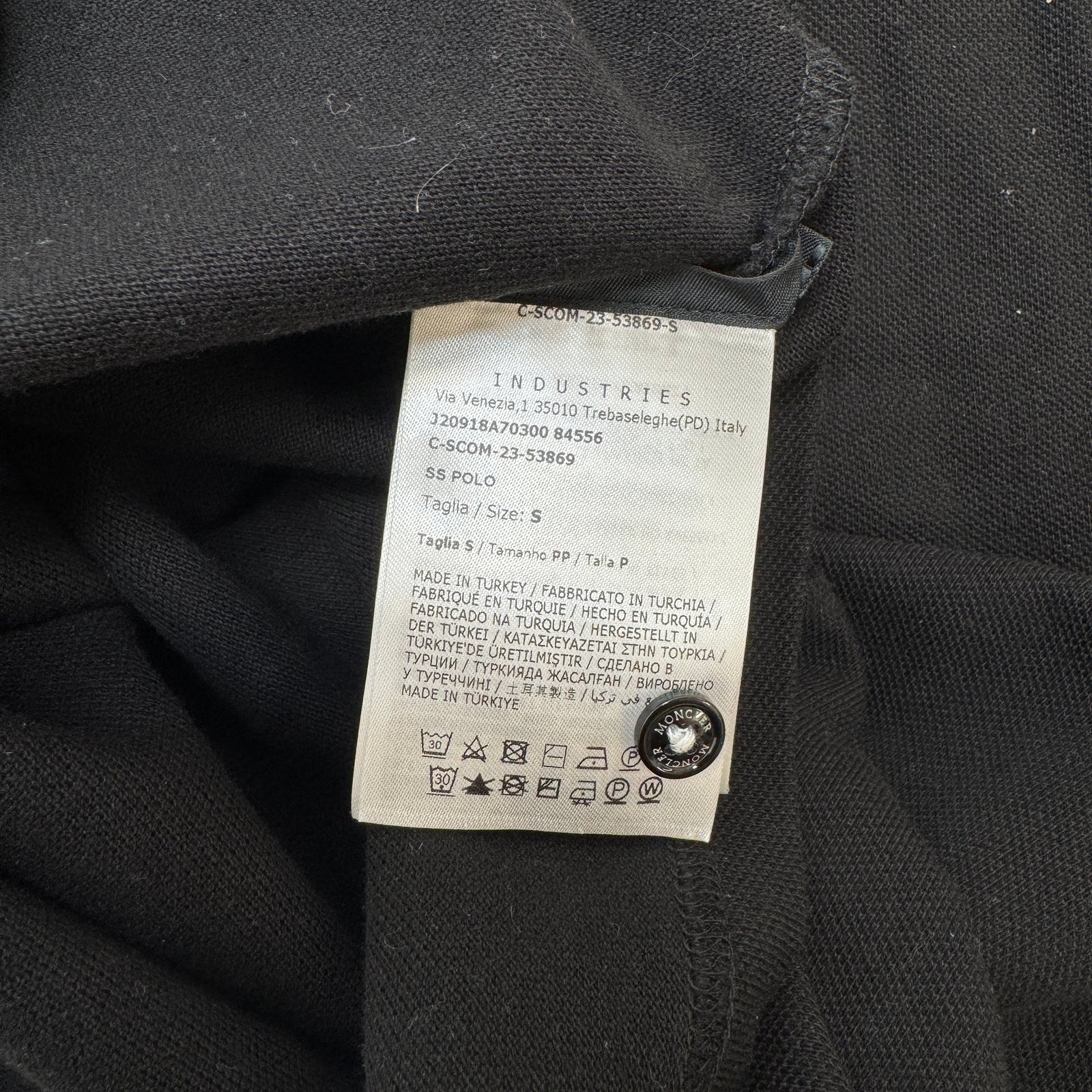 Men's Maglia Polo Shirt Black Size S - Photo 7