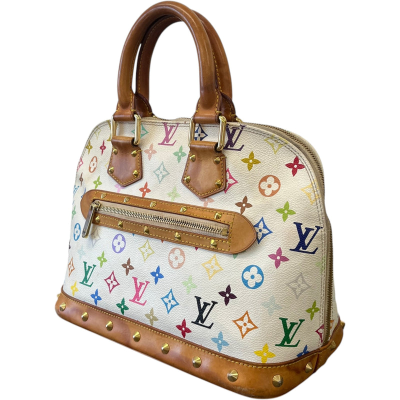 Women's Monogram Multicolour Alma PM Handbag White