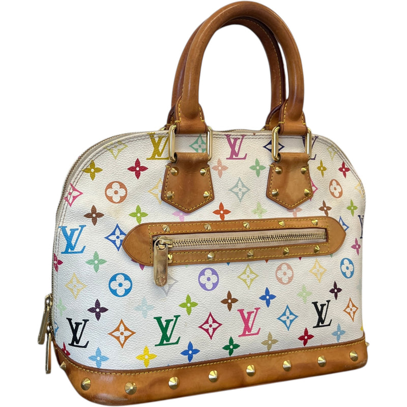 Women's Monogram Multicolour Alma PM Handbag White