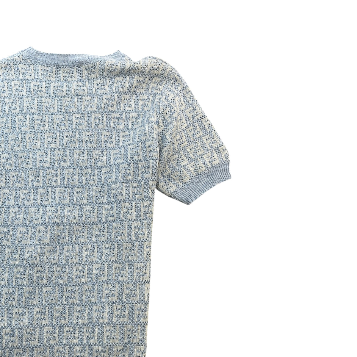 Men's FF Monogram T-Shirt Blue Size L - Photo 4