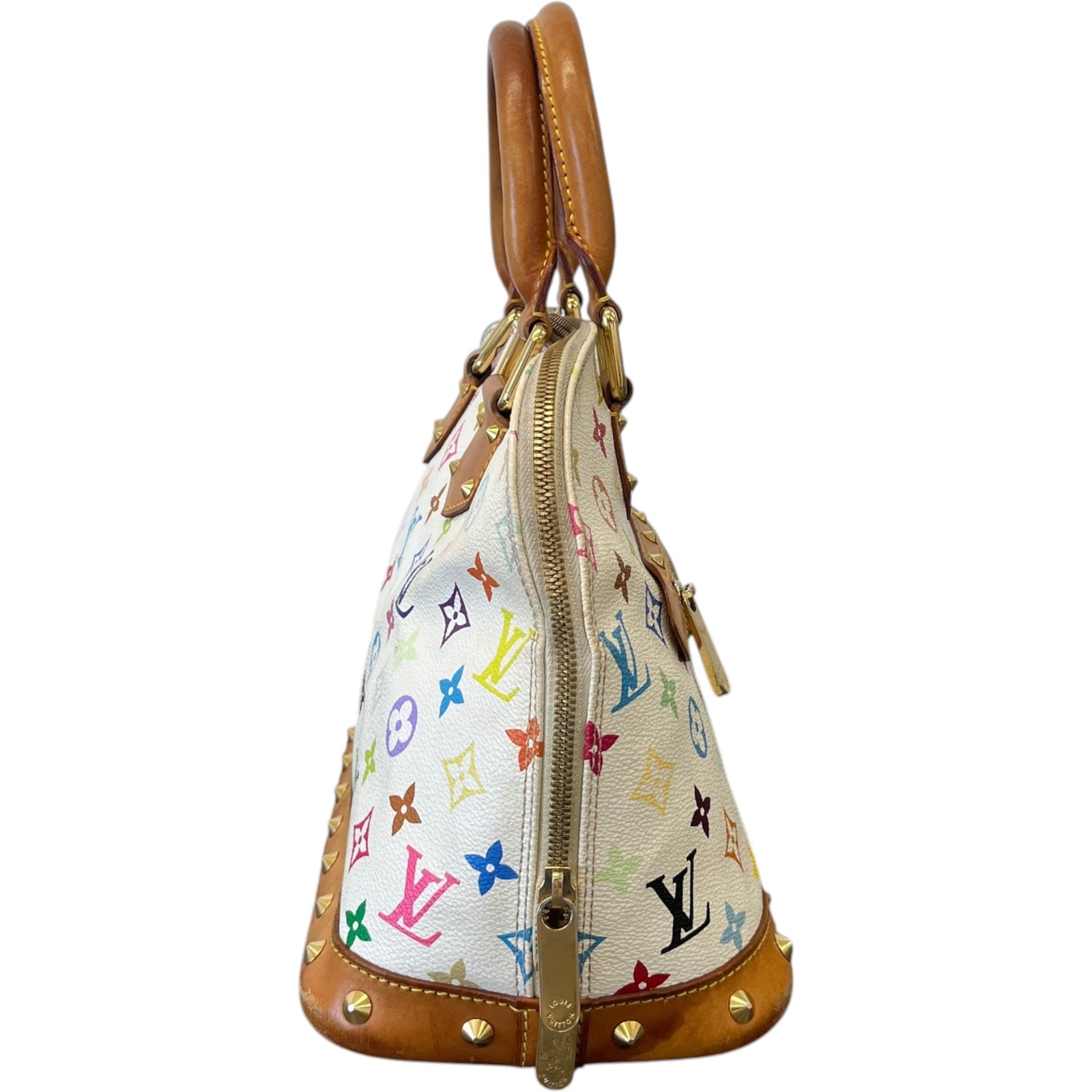 Women's Monogram Multicolour Alma PM Handbag White - Photo 8