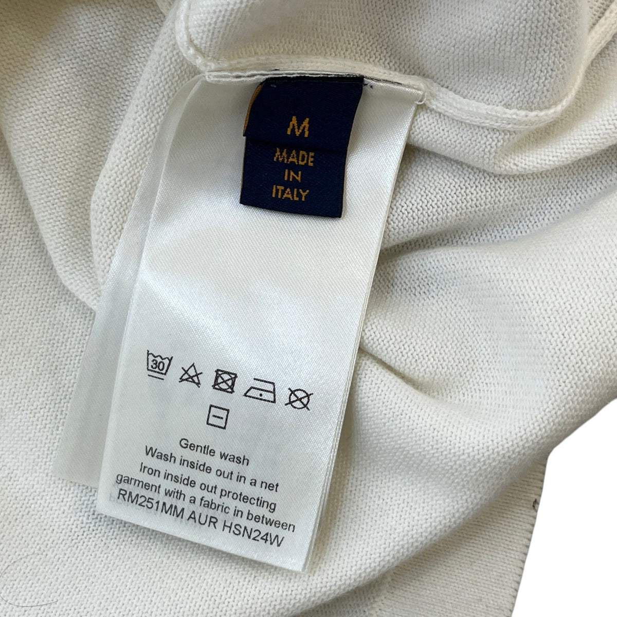 Men's Embroidered Logo T-Shirt Cream Size M - Photo 6