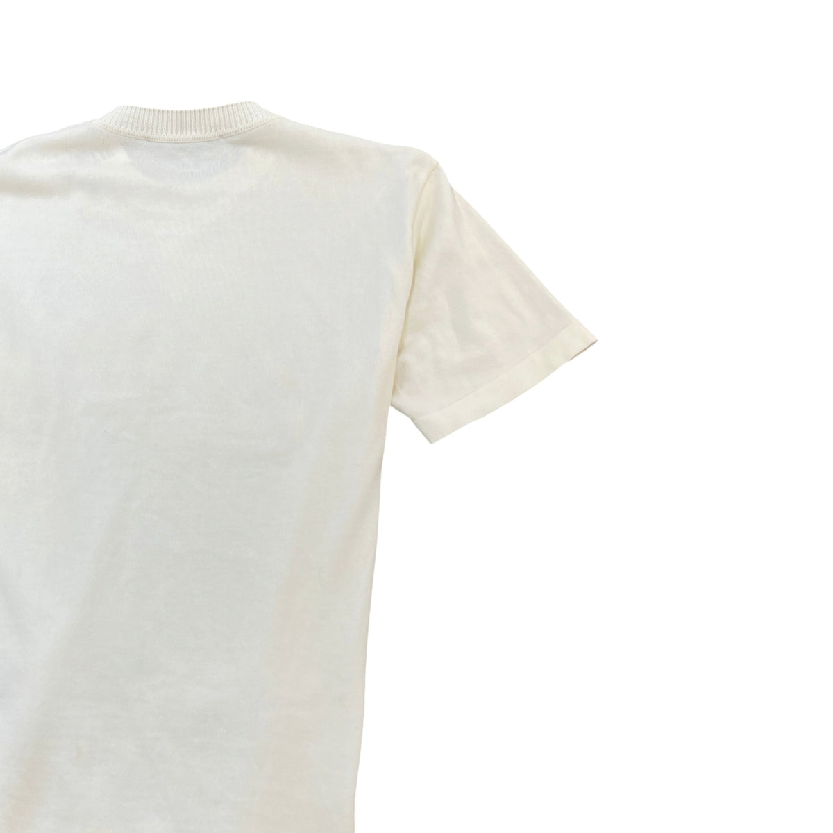 Men's Embroidered Logo T-Shirt Cream Size M - Photo 4