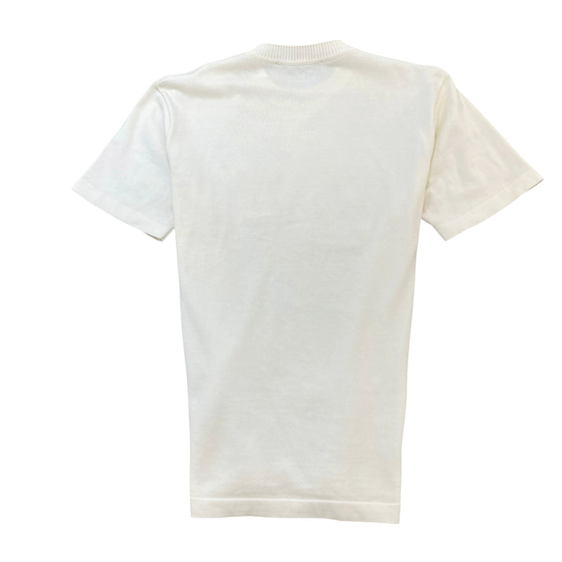 Men's Embroidered Logo T-Shirt Cream Size M